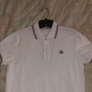 White moncler polo